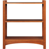 Highlands 34" H x 30" W Solid Wood Etagere Bookcase