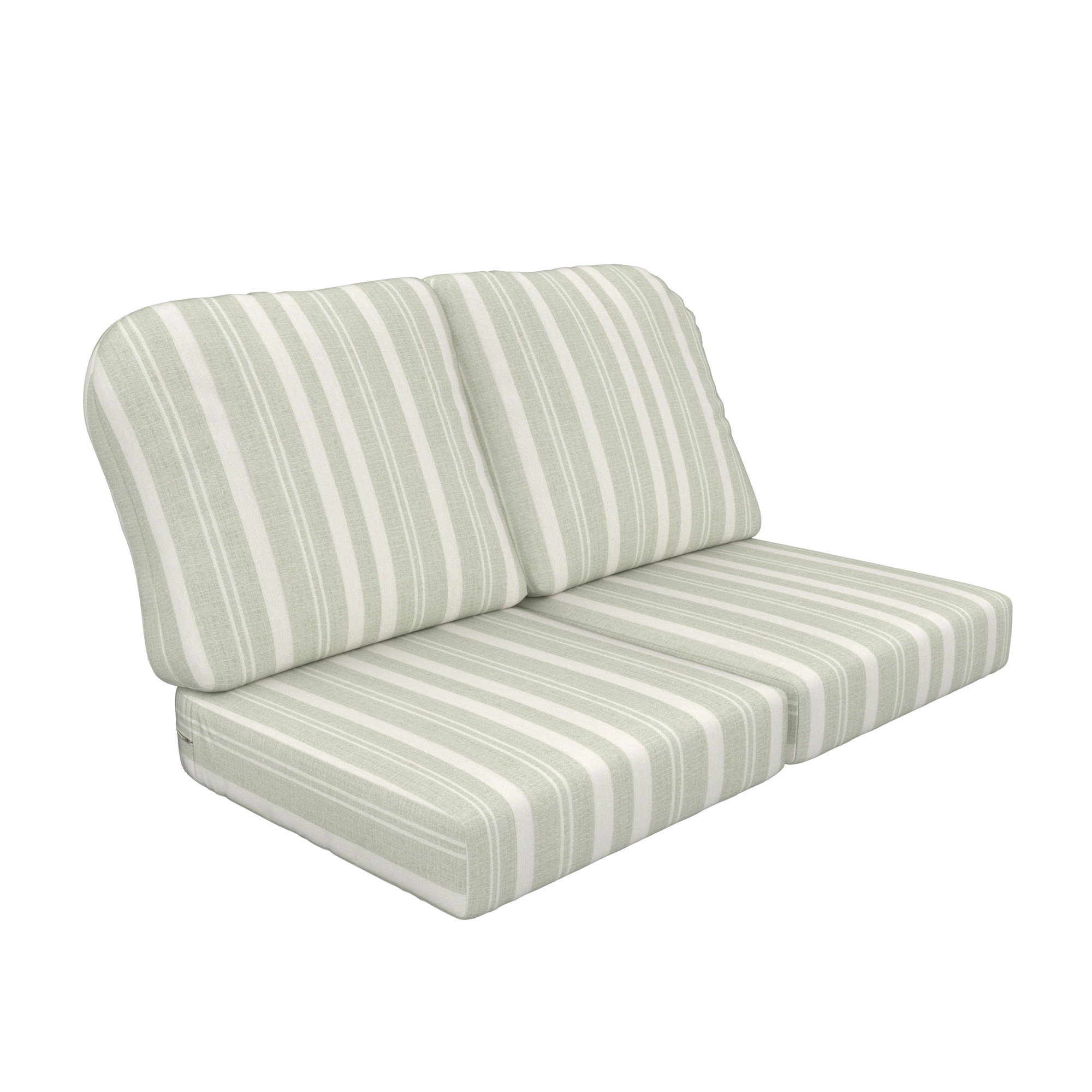 Amala Indoor/Outdoor Sunbrella® Loveseat Cushion, Sunbrella® Trainquil Sage