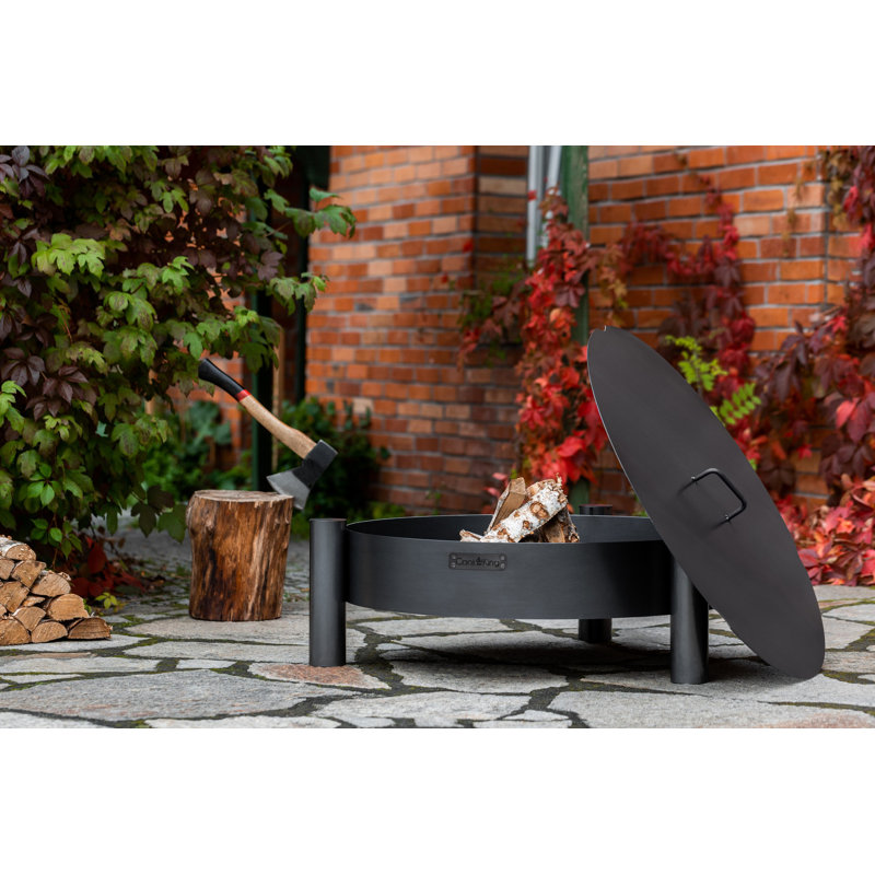 Aamenah Round Steel Wood Burning Smokeless Fire Pit