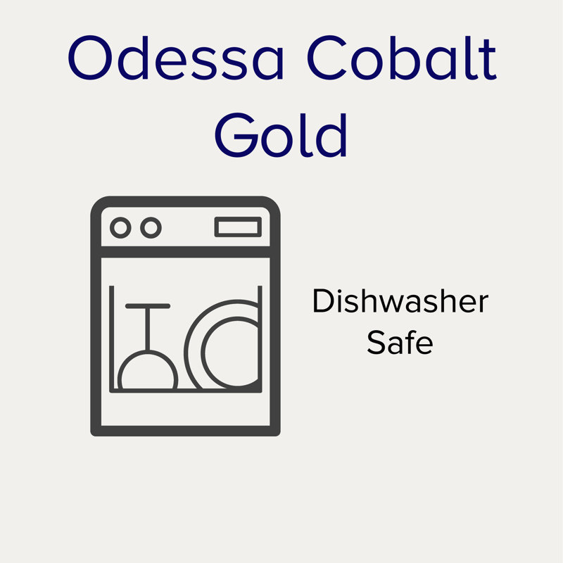 Soucoupes en cobalt Noressa Odessa, 6 po, Or