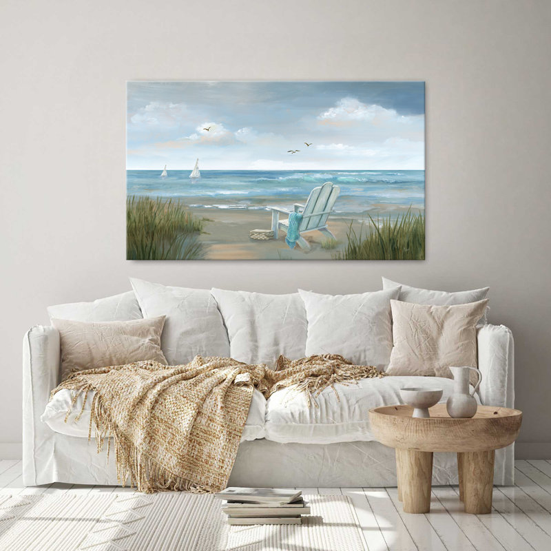 "Seaside View" par Nan, reproduction sur toile, H 18 po x l 30 po x P 1 po