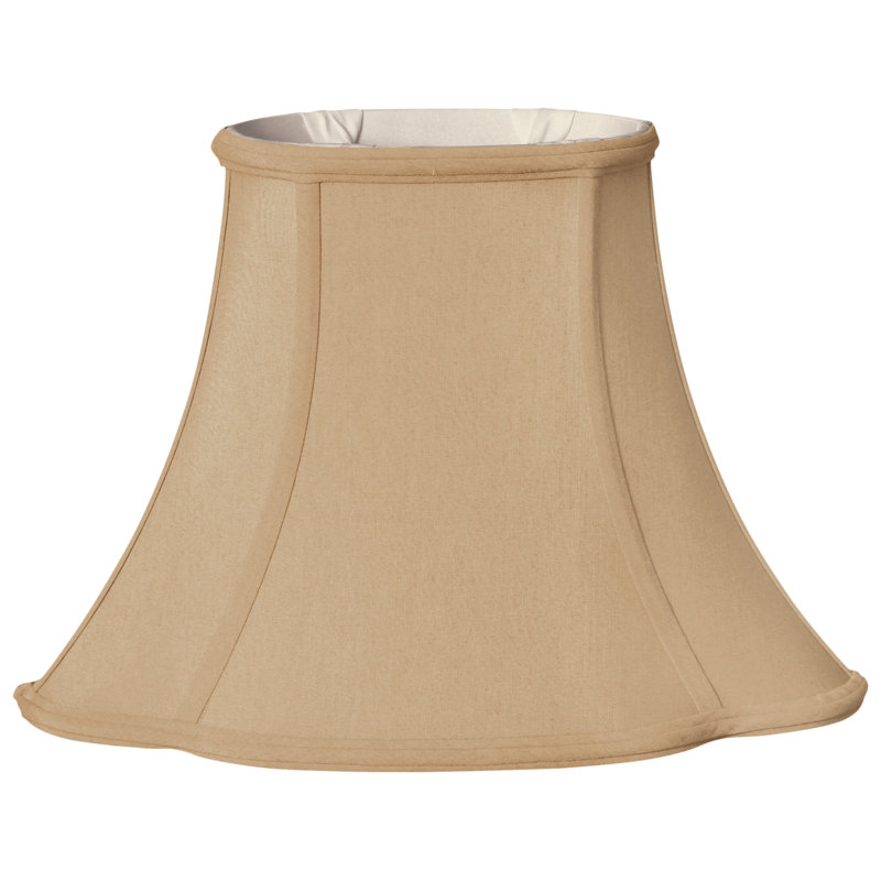 Abat-jour cloche en soie/chantoung (araignée), Beige, H 12,75 po x l 18 po x P 10,25 po