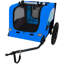 Chariot de transport pour vélo Blue Pet, adapté aux petits et moyens animaux, cadre pliable facile, roues à dégagement rapide, plancher antidérapant et laisse de sécurité intérieure