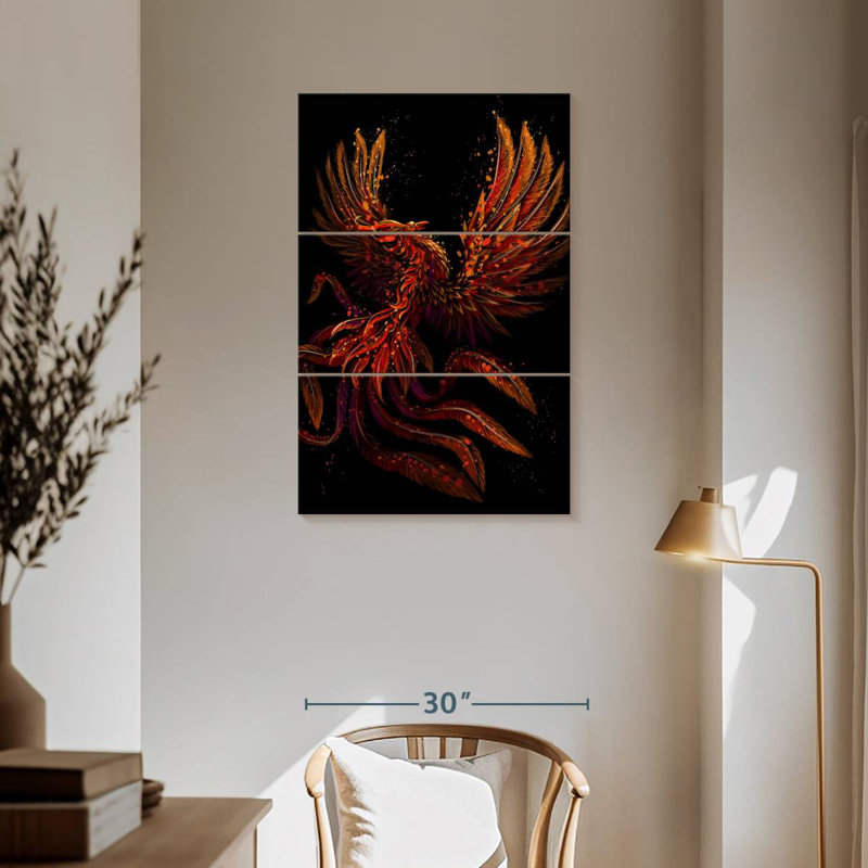 Brampt Mystical Phoenix, 57" H x 36" W