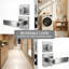 Poignées de porte intérieures, poignées de porte intérieures, poignée de porte en nickel avec levier réversible, serrures de porte à clé identiques pour chambre à coucher, serrures de porte robustes, nickel satiné-126662600-127419125