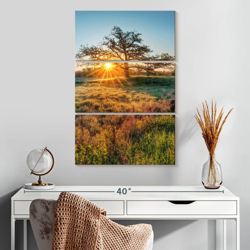 Harnek Oak Tree Sunrise, H 32 po x l 20 po