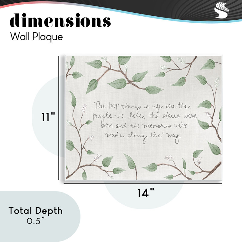 Plaque murale The Best Things In Life, design par SD Graphics Studio