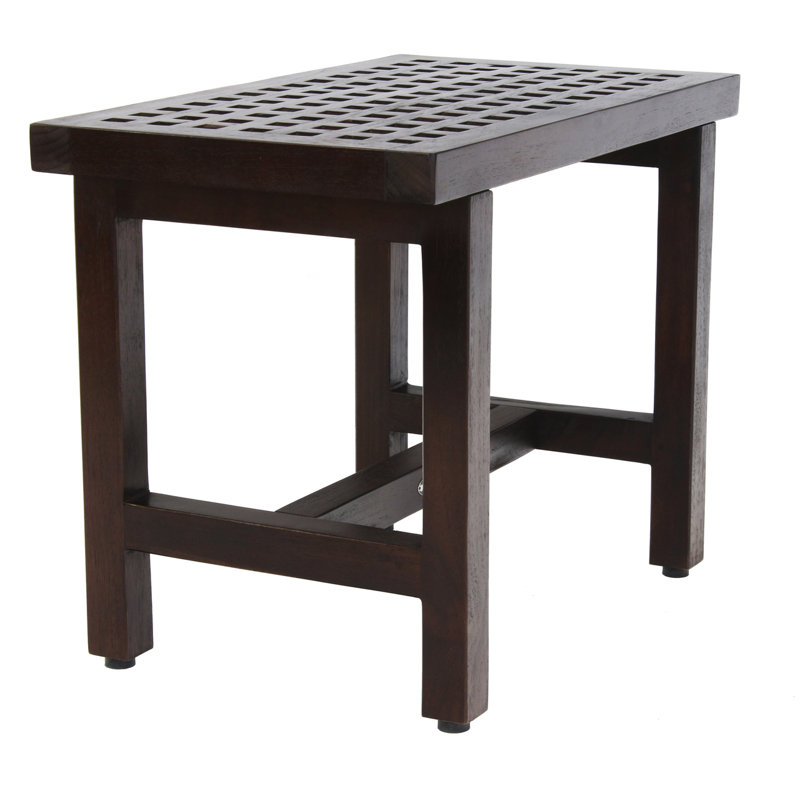 Banc de douche breveté en teck Lotus, Huile de teck