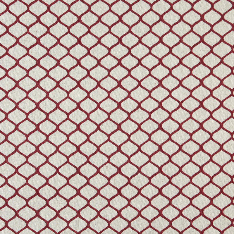 Tissu de lin géométrique, Rouge 1