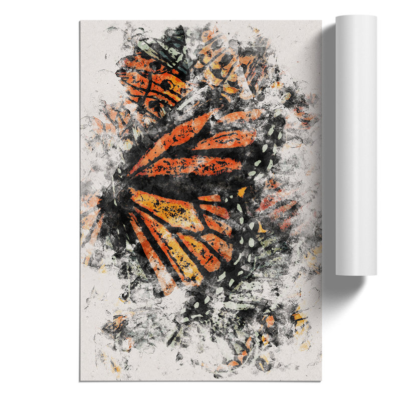 Monarch Butterflies Watercolour - Frameless Print, 30cm H x 21cm W x 0.1cm D