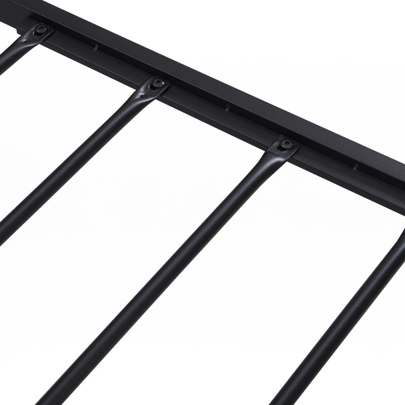Structure de lit plateforme en métal avec USB, Double