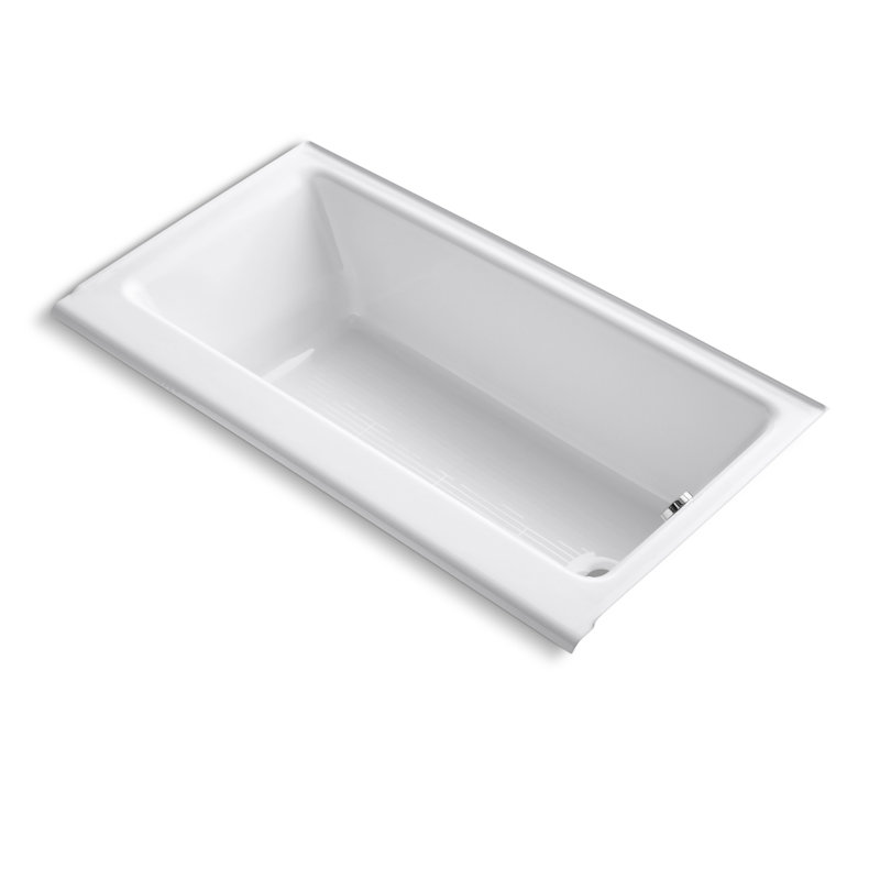 Highbridge 60" x 32" Drop In Soaking Bathtub, Blanc, À droite