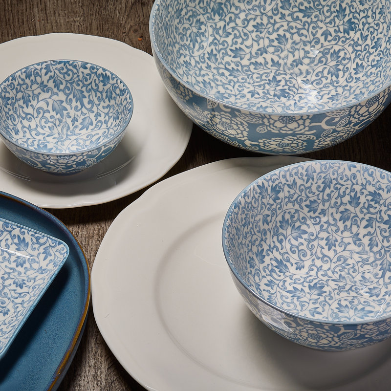 Denim Daisy Dining Bowl 6"