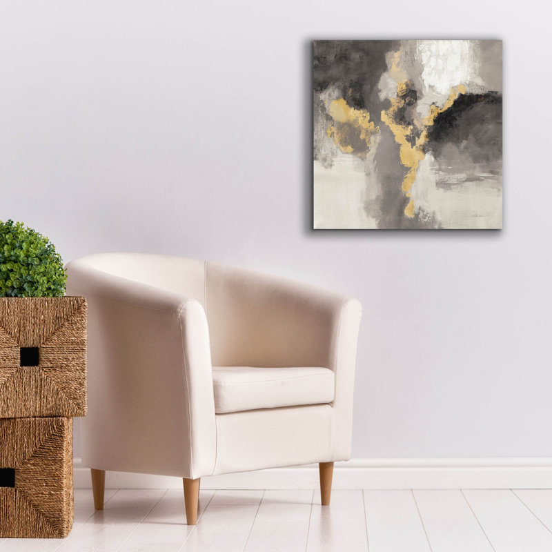 «Sparkle Abstract 1 Bwg» par Silvia Vassileva, art mural sur toile, H 26 po x l 26 po