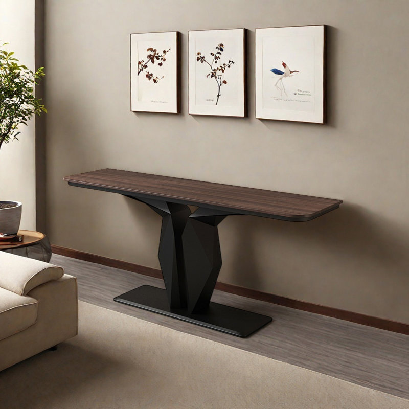 Console Modern Minimalist, H 31,5 po x l 59,06 po x P 11,81 po, Noir, noir, noir, noir