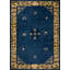 Wool Hand Knotted Pile Rectangle Antique Blue Ivory Beige Cream White 1920s Rug