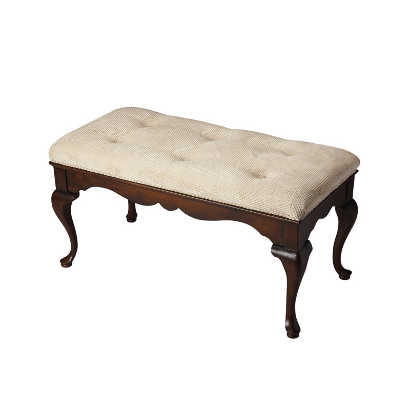 Alahni Upholstered Bench, Cherry