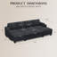 Januelle Chenille 4-Seater Couch Sectional Sofa Bed With Storage Chaise-1558722453