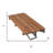 14" X 30" Brown Teak Rectangular Shower Bench