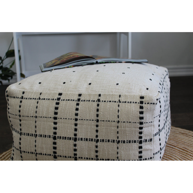 Pouf à motif géométrique