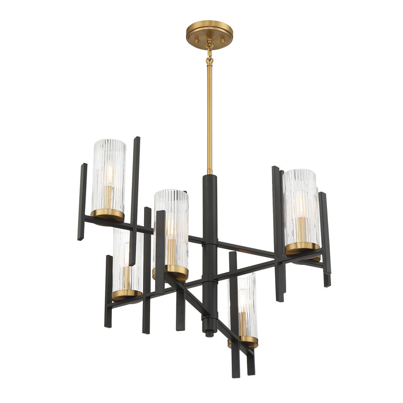 6 - Light Dimmable Cylinder Chandelier