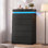 Commode verticale moderne à 5 tiroirs avec lumières DEL sensibles à l'humeur et finition ultrabrillante - Conception compacte et peu encombrante pour les chambres à coucher et les salles de jeux