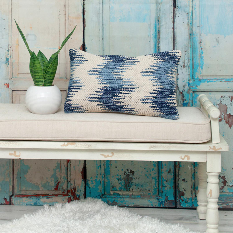 Ocena Chevron Cotton Reversible Throw Pillow