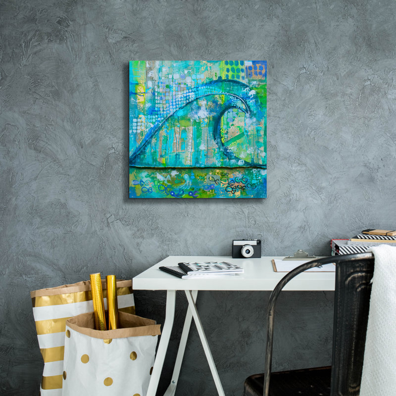 " Wave Fish " by Zwart, 18" H x 18" W x 0.75" D
