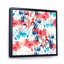 Feuilles rouges et bleues sur fond beige I - Peinture sur toile-67463866-67463871