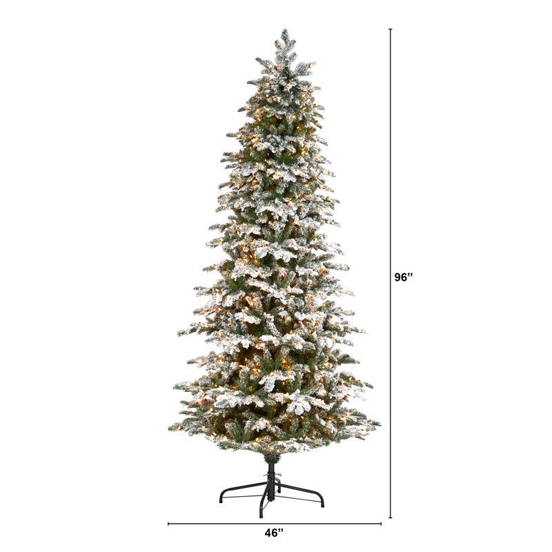 Lighted Artificial Christmas Tree, 8' H