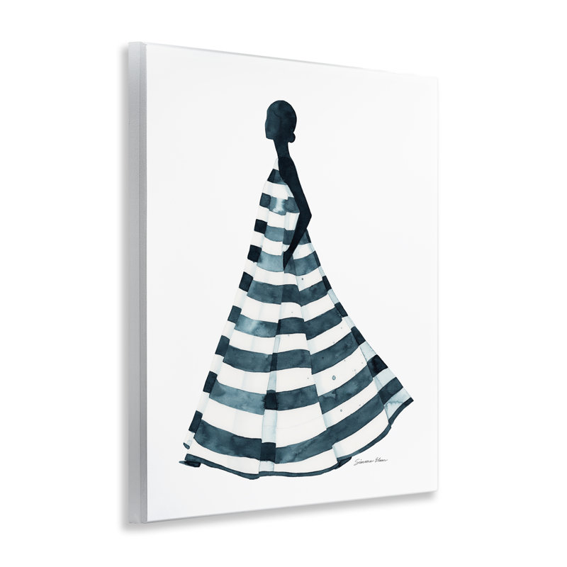 «Girl In Blue», plaque murale rayée par Simone Elum