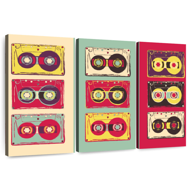 Abarca Retro Tapes, 42" H x 65" W