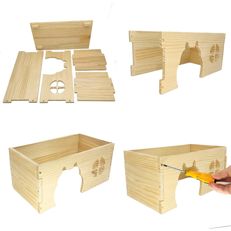 Wooden Guinea Pig Hideout