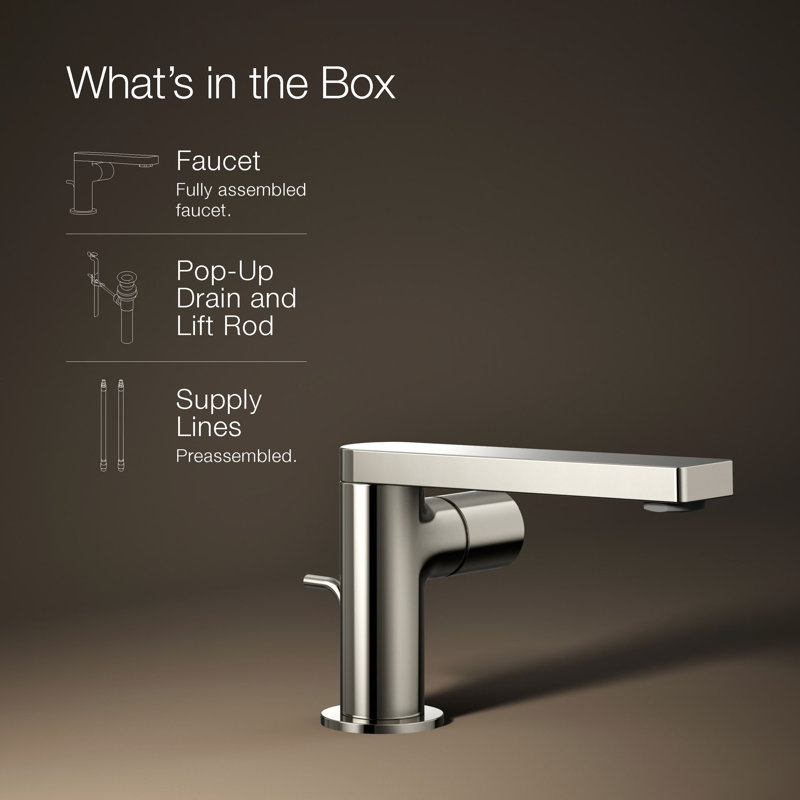 Single-Handle Bathroom Faucet, Vibrant Polished Nickel
