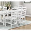 De 2 chaises décontractées en bois blanc, capacité de poids de 250 lb, 2 chaises avec finition blanche