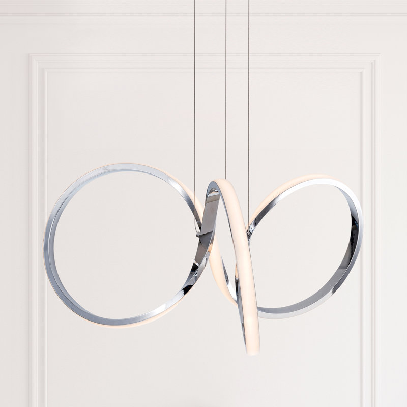 DEL intégrée, plafonnier circulaire, lampe à intensité variable, Chrome