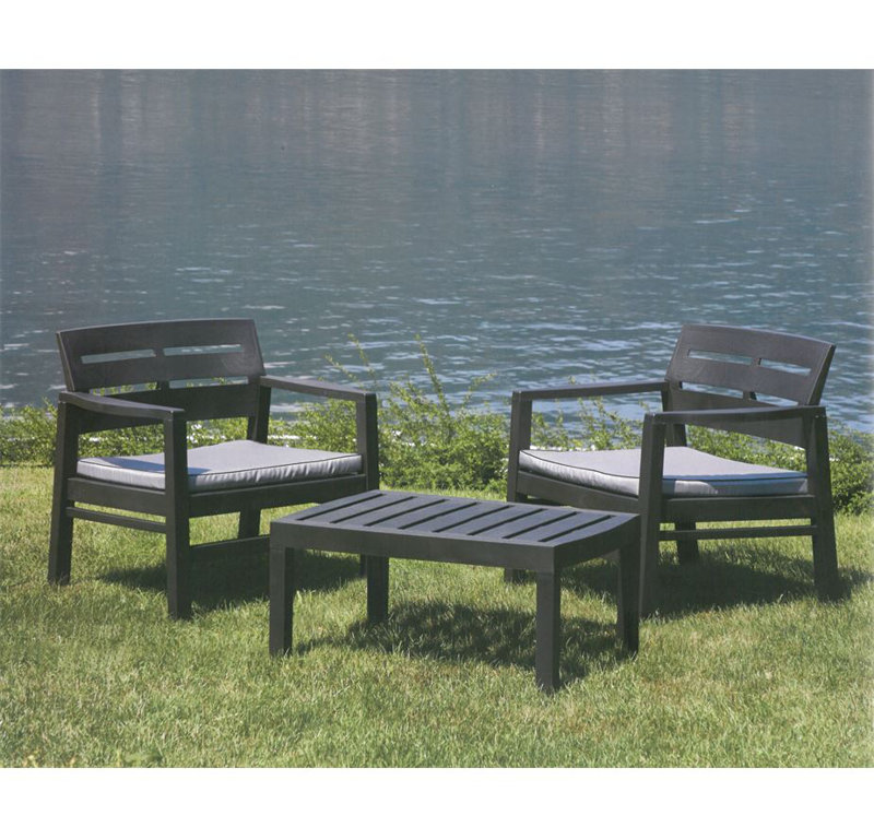 Abidah 2 Seater Conversation Set, Anthracite, Grey