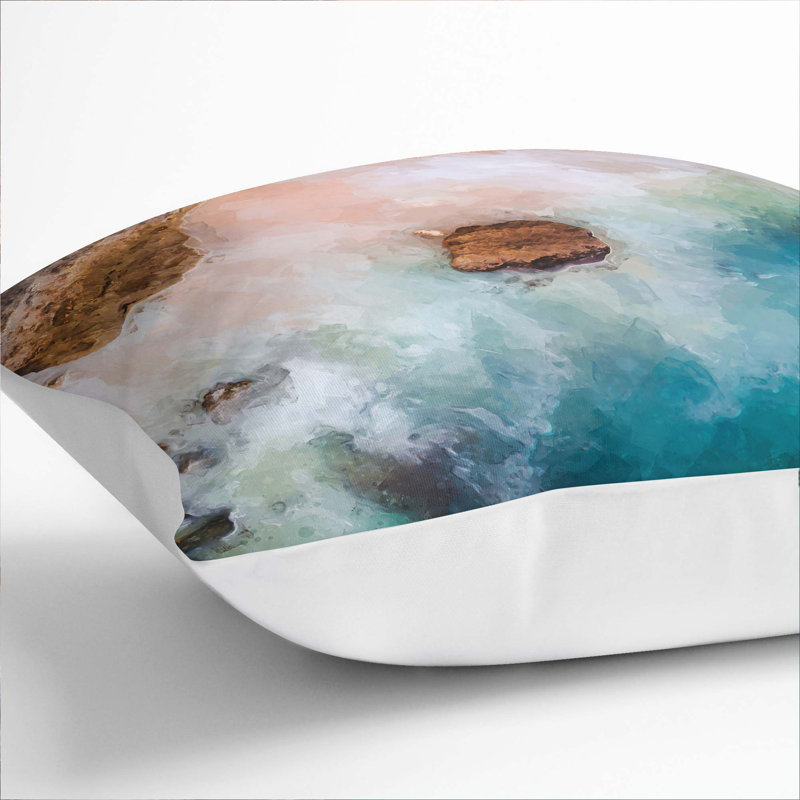 Square Throw Cushion, White, 40cm H x 40cm W x 15cm D