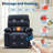 8-Point Massage Rocking Recliner Chair, 360° Swivel Glider with Lumbar Heating & Cup Holders, 400LBS-1402301467