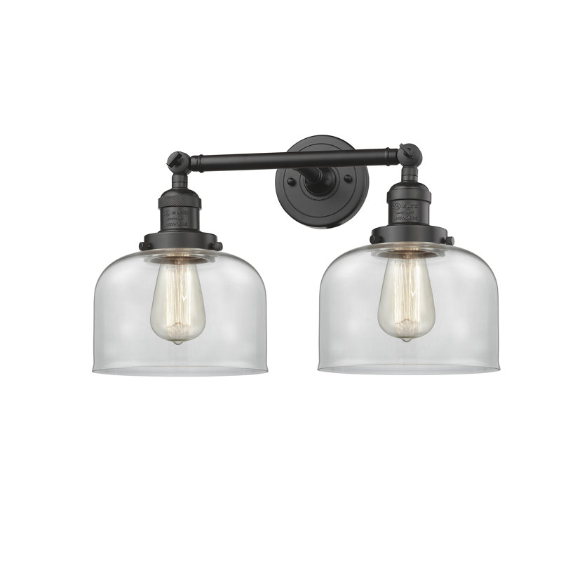 Bell - 2 Light 19" Bath Vanity Light, Oil Rubbed Bronze, Clear, 6 Watt Vinage LED Bulb