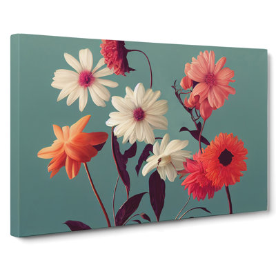 Enthralling Flowers - Wrapped Canvas Print