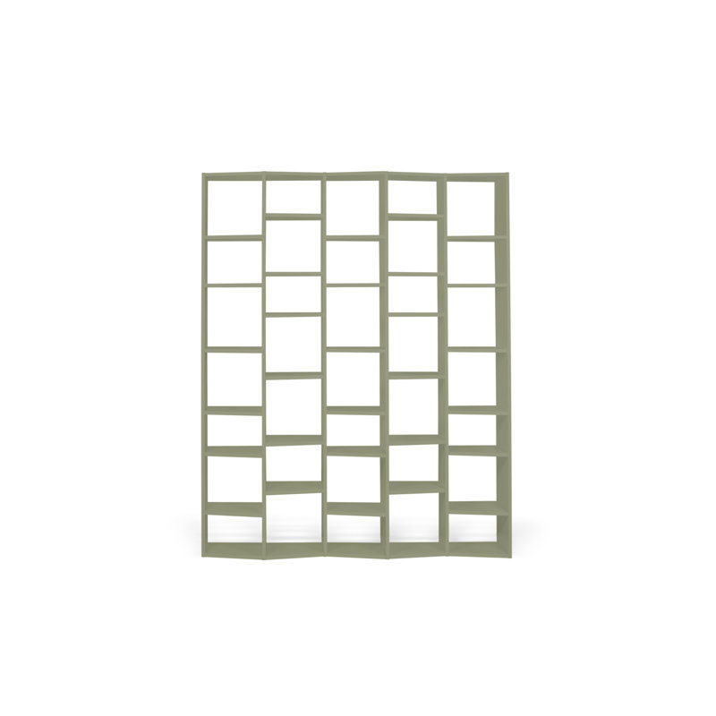 Susitna 224cm H x 182cm W Geometric Bookcase, Matte Grey