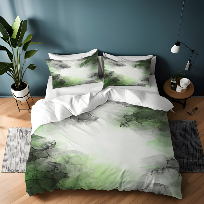 Polyester Abstract Duvet Cover, King Duvet Cover + 2 King Shams
