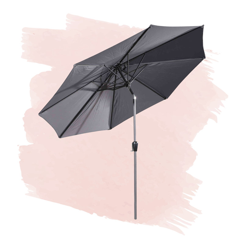 Parasol de marché 118 po Audryanna, Gris foncé