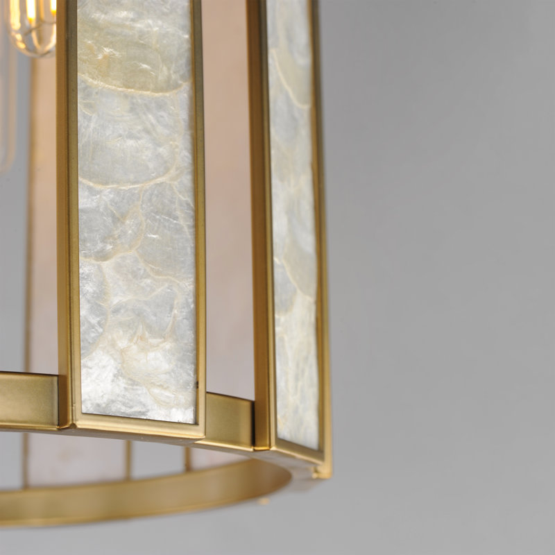 3 - Light Natural Aged Brass Cylinder Pendant