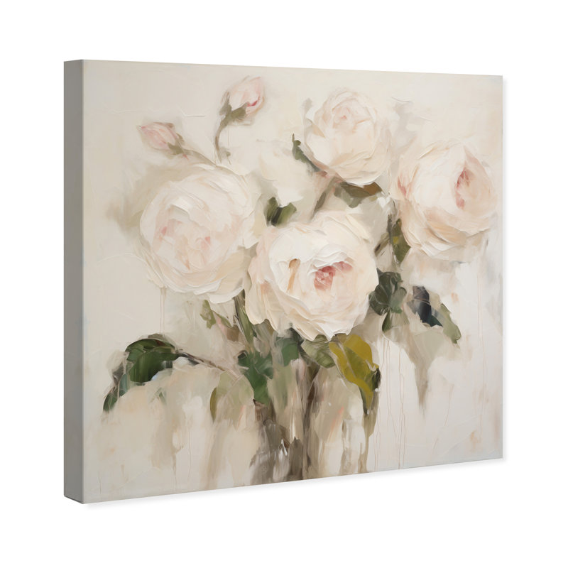 Impression florale et botanique sur bois français, H 20 po x l 20 po x P 0,8 po