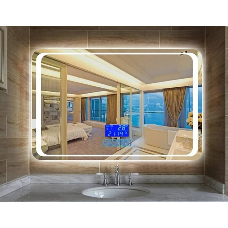 Donatello Rectangle Metal Lighted Mirror