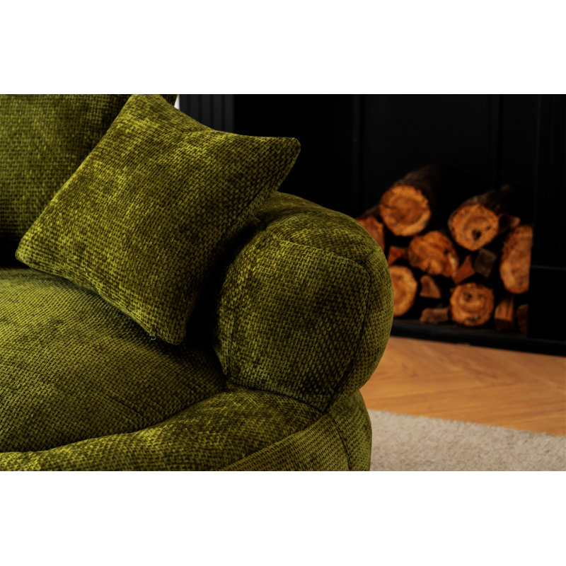 Foam Bean Bag Chairs For Adults/Teens With Filling, Olive Green Chenille