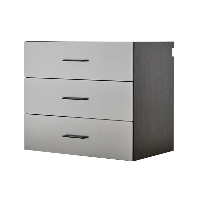 32 po L 28 po x P 28 po, armoire murale en métal pour rangement à tiroirs, série, gris métallique, chaleur et eau, armoire de rangement à bande de bordure fiable