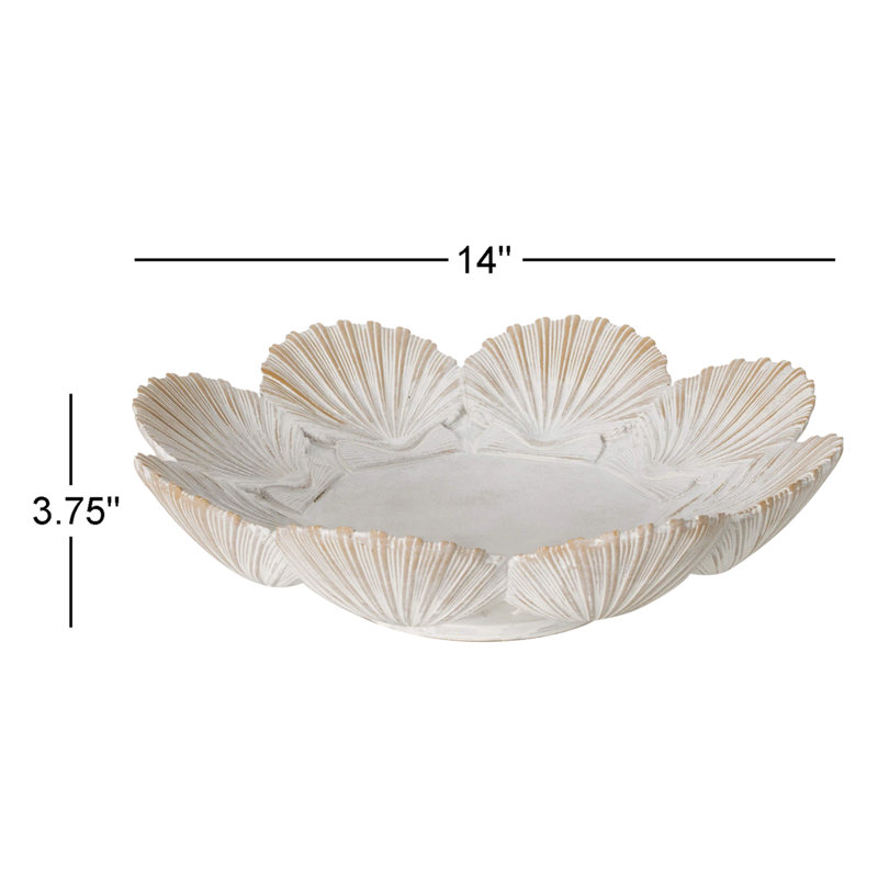 Sullivans Shell Bowl 3.75"H; Cream